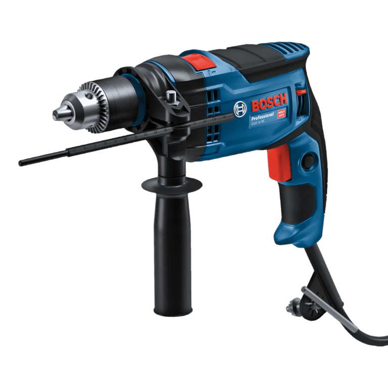 Taladro percutor atornillador eléctrico de 13mm Bosch GSB 16 RE 850W con accesorio con maletín de transporte 220V (06012B90G1)