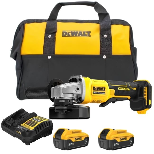 MINI-ESMERILADORA 4-1/2″ Inal. Litio-Ion 20v Max 5 ah. (DCG408P2-B3)