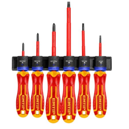 Juego de desarmadores dieléctricos 6 piezas EMTOP (ESSTJS061)